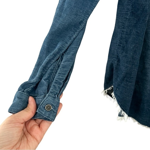 ANTHROPOLOGIE CLOTH AND STONE Chambray Button Down Long Sleeve Shirt Sz S - Picture 4 of 5